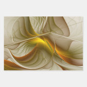 Feuille De Papier Cadeau Couleurs des métaux précieux, art fractal Abstrait (Devant)