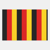 Feuille De Papier Cadeau Couleurs du drapeau allemand Noir Rouge Or  (Devant)