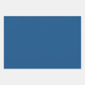 Feuille De Papier Cadeau Couleurs élégantes - Bleu classique (Devant 2)