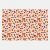 Feuille De Papier Cadeau Couleurs et Motif d'éléments d'automne (Devant)