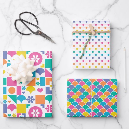 Feuille De Papier Cadeau Couleurs été (Recto)