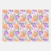 Feuille De Papier Cadeau Couleurs florales chic  (Devant 2)