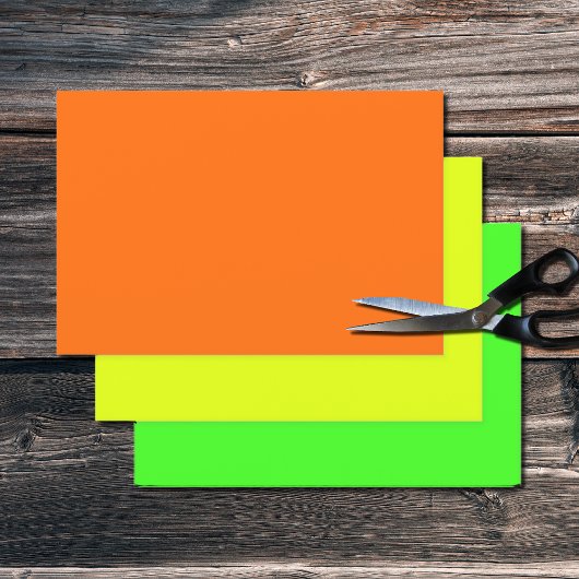 Feuille De Papier Cadeau couleurs néon solides