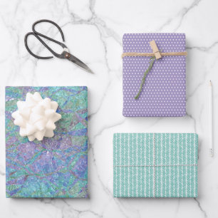 Feuille De Papier Cadeau Couleurs pastel chic modernes motif mosaïque en ma