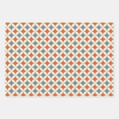 Feuille De Papier Cadeau Couleurs rétro Mi-Siècle Cercles modernes (Devant 3)