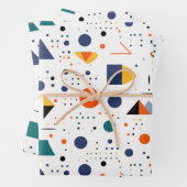 Feuille De Papier Cadeau Couleurs saturées Abstraites géométriques (En situation)