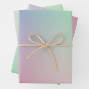 Feuille De Papier Cadeau Couleurs Soft Ombre Rainbow Pastel