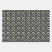 Feuille De Papier Cadeau Couleurs tendance - Couleur gris de forêt foncée - (Devant)