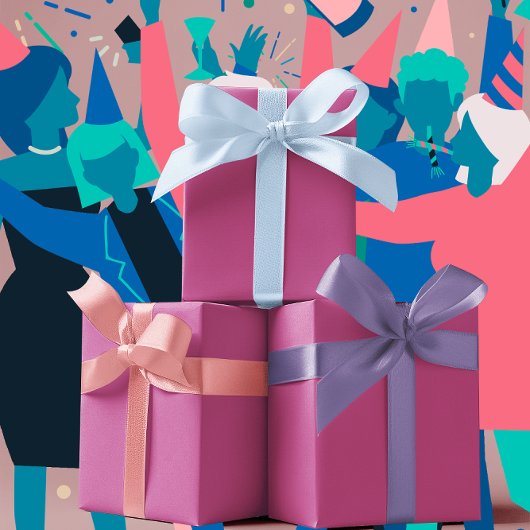 Feuille De Papier Cadeau Couleurs Trend - Couleur Berry - Solide