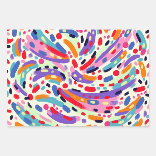 Feuille De Papier Cadeau Couleurs Viva ! (Devant)