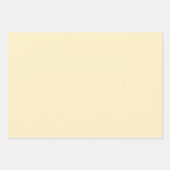 Feuille De Papier Cadeau Coupe de beurre pâle Couleur uni jaune (Devant)