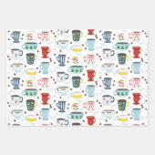 Feuille De Papier Cadeau Coupe de café de Noël cosy (Devant 2)