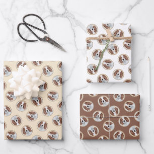 Feuille De Papier Cadeau Coupe irlandaise rouge et blanche peinture art ori