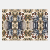 Feuille De Papier Cadeau couple mariage amoureux (Devant 2)