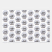 Feuille De Papier Cadeau Couple Surfer Minimal Dusty Blue (Devant 3)