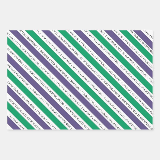 Feuille De Papier Cadeau Courage Appelle Au Courage Feministe Enveloppement (Devant)