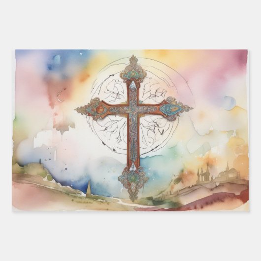 Feuille De Papier Cadeau Courage par la foi (Devant)