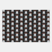 Feuille De Papier Cadeau Coureur par temps froid - Courir est neige beaucou (Devant 2)