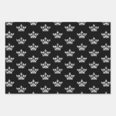 Feuille De Papier Cadeau Couronnes blanches (Devant)