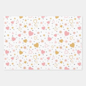 Feuille De Papier Cadeau Couronnes et Coeurs (Devant 2)