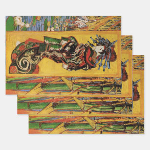 Feuille De Papier Cadeau Courtisane japonaise Oiran par Vincent van Gogh