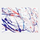 Feuille De Papier Cadeau Coussins de peinture rouge (Devant)