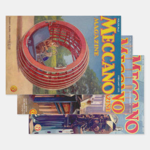 Feuille De Papier Cadeau Couverture Vintage du magazine Hobby