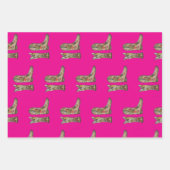Feuille De Papier Cadeau Cowboy boots Wrapping Paper Flat Sheet Set of 3 (Devant)