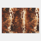 Feuille De Papier Cadeau Cowboy Casquette Boots Cowhire (Devant 3)