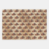 Feuille De Papier Cadeau Cowboy Casquette Cowhide (Devant)