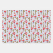 Feuille De Papier Cadeau Cowboy Santa Claus Western Christmas (Devant)