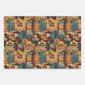 Feuille De Papier Cadeau Cowboy Western Desert Brown (Devant)