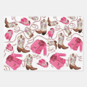 FEUILLE DE PAPIER CADEAU COWGIRL (Devant)