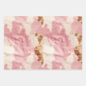Feuille De Papier Cadeau Cowgirl Crème rose Brown Cowhide (Devant 2)