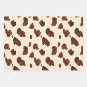 Feuille De Papier Cadeau Cowhide Brown et Tan (Devant 2)