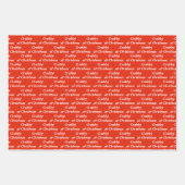 Feuille De Papier Cadeau Crabe de Noël personnalisé (Devant 2)