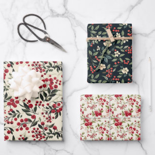 Feuille De Papier Cadeau Cranberry