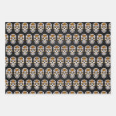 Feuille De Papier Cadeau Crâne à sucre mexicain (Devant 3)