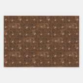 Feuille De Papier Cadeau Crânes d'Halloween éffrayants araignées et rayures (Devant 3)