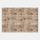 Feuille De Papier Cadeau Crânes et champignons sur Brown (Devant 2)