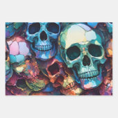 Feuille De Papier Cadeau Crânes funky (Devant 3)
