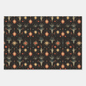 Feuille De Papier Cadeau Crânes Occidentaux de Cowboy (Devant 3)