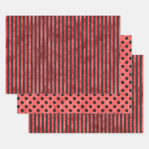 Feuille De Papier Cadeau Crânes rouges et séries tournesol 11