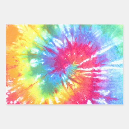 Feuille De Papier Cadeau Cravate arc-en-ciel (Devant 2)