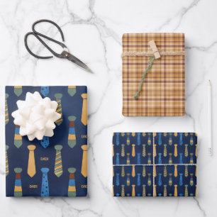 Feuille De Papier Cadeau Cravate Papa Fête des Pères