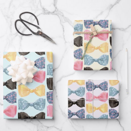 Feuille De Papier Cadeau Cravates (Recto)