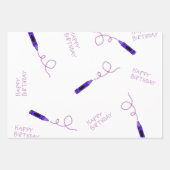 Feuille De Papier Cadeau Crayon pourpre (Devant)