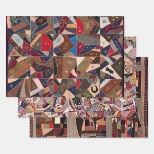 Feuille De Papier Cadeau Crazy quilt designs (Lot)