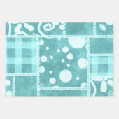 Feuille De Papier Cadeau Crazy Quilt Gingham Floral Pattern Decoupage (Devant 2)