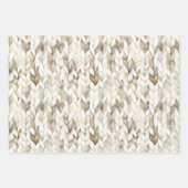 Feuille De Papier Cadeau Cream Bronze Blue Birds Pine Cones Christmas (Devant 3)